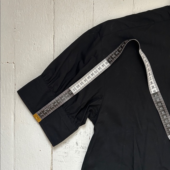 Banana Republic Black Short Sleeve Button Up Shirt Dress - Picture 10 of 11